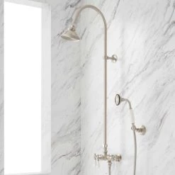 Signature Hardware Exposed Shower System with Shower Head and Handshower