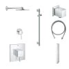 Grohe SmartControl Shower System with Valve Trim, Hand Shower, Shower Head, Wall Supply Elbow, Hand Shower Hose, Slide Bar, Diverter Trim, and Shower Valves -Signature Hardware Shop 30a