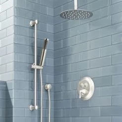 Signature Hardware Provincetown Simple Select Shower System with Rainfall Shower and Tubular Hand Shower - Valve Included