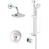 Grohe Europlus Pressure Balanced Shower System with Rain Shower Head, Handshower, Slide Bar, Wall Supply, Integrated Diverter and Volume Control - Rough-In Valve Included -Signature Hardware Shop blacksidefix