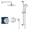 Grohe Grohtherm Thermostatic Shower System with Shower Head, Hand Shower, Slide Bar, Hose, and Valve Trim -Signature Hardware Shop grohe 34745000 6412012