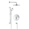 Grohe Europlus Shower Trim Package with Single Function Rain Shower Head, Hand Shower, Shower Arm, Flange and 24" Slide Bar -Signature Hardware Shop grohe 35051001 6531793