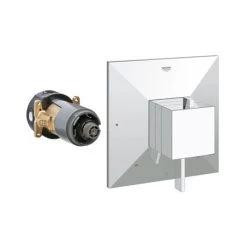 Grohe Pressure Balance Shower System with Single Function Shower Head and Hand Shower, Slide Bar and Valve Trim - Less Valve -Signature Hardware Shop grohe gr sqr 01 valve trim 104