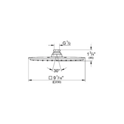 Grohe Allure Brilliant Thermostatic Shower System with Rain Shower Head, Handshower, Slide Bar, and Volume Controls - All Valves Included -Signature Hardware Shop grohe gss allure cth 07 shower head dimensional drawing 183