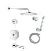 Grohe Essence Pressure Balanced Shower System with Rain Shower Head, Hand Shower, Shower Arm, and Hose - Valves Included -Signature Hardware Shop grohe gss essence pb 6 000 5391962