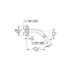 Grohe Eurocube Thermostatic Shower System with Multi-Function Shower Head, Handshower, Slide Bar, and Volume Controls - All Valves Included -Signature Hardware Shop grohe gss eurocube cth 07 shower arm dimensional drawing 180