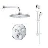 Grohe SmartControl Shower System with Shower Head, Hand Shower, Shower Arm, Wall Supply Elbow, Valve Trim, and Rough In -Signature Hardware Shop grohe gss grohtherm cir 04 000 7109186