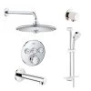Grohe SmartControl Shower System with Tub Spout, Shower Head, Hand Shower, Shower Arm, Wall Supply Elbow, Valve Trim, and Rough In