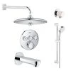 Grohe SmartControl Shower System with Tub Spout, Hand Shower, Slide Bar, Hose, Shower Head, Shower Arm, Wall Supply Elbow, Valve Trim, and Rough In 1 Grohe SmartControl Shower System with Tub Spout, Hand Shower, Slide Bar, Hose, Shower Head, Shower Arm, Wall Supply Elbow, Valve Trim, and Rough In -Signature Hardware Shop grohe gss grohtherm cir 08 00a 7109186