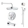 Grohe SmartControl Shower System with Tub Spout, Hand Shower, Shower Head, Shower Arm, Wall Supply Elbow, Valve Trim, and Rough In -Signature Hardware Shop grohe gss grohtherm cir 09 00a 7109186