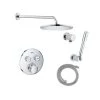 Grohe Grohtherm Thermostatic Shower System with Rain Shower Head, Hand Shower, Shower Arm, and Hose - Valve Included 2 Grohe Grohtherm Thermostatic Shower System with Rain Shower Head, Hand Shower, Shower Arm, and Hose - Valve Included -Signature Hardware Shop grohe gss grohtherm cir 18 000 5391962