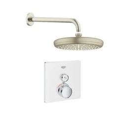 Grohe SmartControl Shower System with Shower Head, Shower Arm, Valve Trim, and Rough In