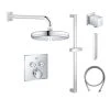 Grohe SmartControl Shower System with Shower Head, Shower Arm, Wall Supply Elbow, Slide Bar, Hand Shower Hose, Valve Trim, and Rough In -Signature Hardware Shop grohe gss grohtherm sq 05 00a 7109186