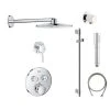 Grohe SmartControl Shower System with Hand Shower, Shower Head, Hand Shower Hose, Wall Supply Elbow, Slide Bar, Diverter Trim, Valve Trim, and Rough In -Signature Hardware Shop grohe gss smartactive 4 000 7109186