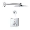 Grohe SmartControl Shower System with Shower Head, Diverter Trim, Valve Trim, and Rough In -Signature Hardware Shop grohe gss smartactive sq 2 000 7109186