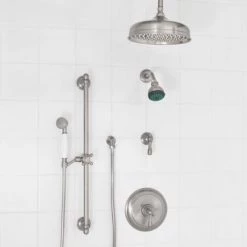 Signature Hardware Glenley Pressure Balanced Shower System with 8" Rain Shower Head and Hand Shower - Rough In Included