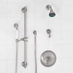 Signature Hardware Pressure Balanced Shower System with Hand Shower and Lever Handles - Rough In Included