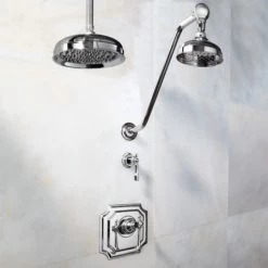 Signature Hardware Vintage Pressure Balanced Shower System with 6" Rain Shower Head - Rough In Included