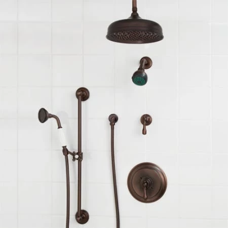Signature Hardware Pressure Balanced Shower System with 12" Rain Shower Head and Hand Shower - Rough In Included 3 Signature Hardware Pressure Balanced Shower System with 12" Rain Shower Head and Hand Shower - Rough In Included
