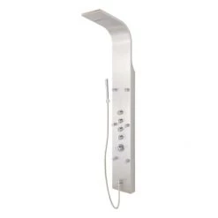Signature Hardware Novi Thermostatic Stainless Steel Shower Panel with Hand Shower and Six Bodysprays