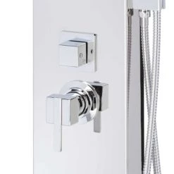 Signature Hardware Vaughn Pressure Balanced Stainless Steel Shower Panel with Hand Shower and Four Bodysprays -Signature Hardware Shop signature hardware 414024 alternate view 224