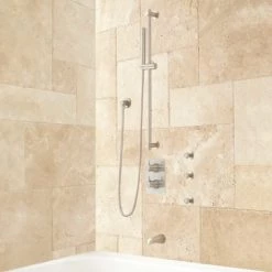 Signature Hardware Hinson Thermostatic Shower System with " Shower Head and Hand Shower - Rough In Included