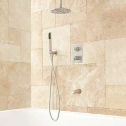 Signature Hardware Trimble Pressure Balanced Shower System with 6" Rain Shower Head and Hand Shower - Rough In Included