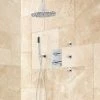 Signature Hardware Trimble Pressure Balanced Shower System with 12" Rain Shower Head, Hand Shower, and 3 Body Sprays - Rough In Included