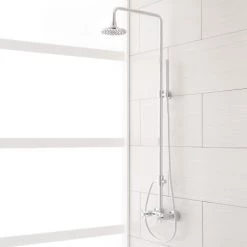 Signature Hardware Stiles Exposed Shower System with Rain Shower Head, Hand Shower and Hose - Rough In Included