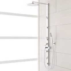 Signature Hardware Correia Thermostatic Shower Panel with Rain Shower Head, Hand Shower, Hose, and 3 Body Sprays - Rough In Included
