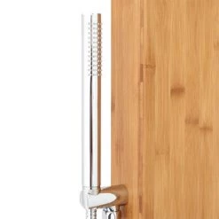 Signature Hardware Murray Bamboo Thermostatic Outdoor Shower Panel with Shower Head, Hand Shower, Bodysprays and Tray 13 Signature Hardware Murray Bamboo Thermostatic Outdoor Shower Panel with Shower Head, Hand Shower, Bodysprays and Tray -Signature Hardware Shop signature hardware 417703 hand shower detail 190