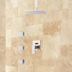 Signature Hardware Ryle Pressure Balanced Shower System with 7-3/4" Rain Shower Head and 3 Body Sprays - Rough In Included