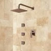 Signature Hardware Ryle Pressure Balanced Shower System with 7-3/4" Rain Shower Head and 3 Body Sprays - Rough In Included