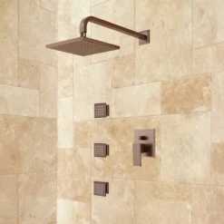 Signature Hardware Ryle Pressure Balanced Shower System with 7-3/4" Rain Shower Head and 3 Body Sprays - Rough In Included
