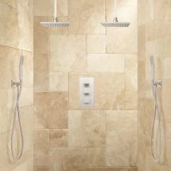 Signature Hardware Ryle Thermostatic Shower System with 7-3/4" Rain Shower Head and Hand Shower - Rough In Included