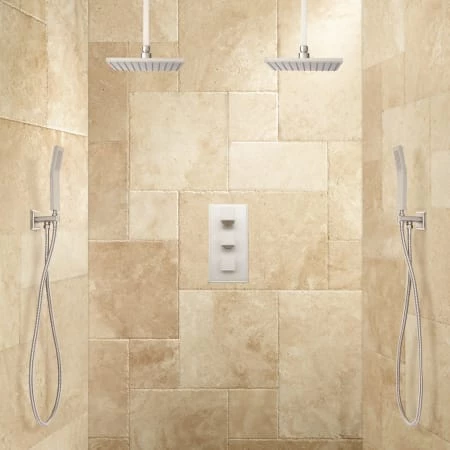 Signature Hardware Ryle Thermostatic Shower System with 7-3/4" Rain Shower Head and Hand Shower - Rough In Included 3 Signature Hardware Ryle Thermostatic Shower System with 7-3/4" Rain Shower Head and Hand Shower - Rough In Included