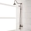 Signature Hardware Dolwick Exposed Shower System with Rain Shower Head, Hand Shower, and Hose - Rough In Included -Signature Hardware Shop signature hardware 429527 613520