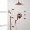 Signature Hardware Cooper Pressure Balanced Shower System with 8" Rain Shower Head, Hand Shower, and 3 Body Sprays - Rough In Included -Signature Hardware Shop signature hardware 436882 830653