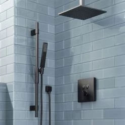 Signature Hardware Hibiscus Simple Select Shower System with Rainfall Shower and Hand Shower - Rough In Included