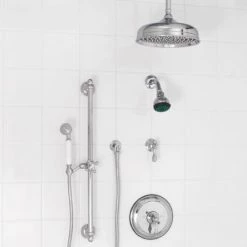Signature Hardware Glenley Pressure Balanced Shower System with 8" Rain Shower Head and Hand Shower - Rough In Included -Signature Hardware Shop signature hardware 918385 8 1 8 alternate view 362