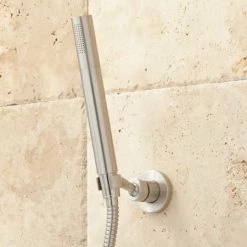 Signature Hardware Callas Thermostatic Shower System with Rainfall Shower Head and Hand Shower - Rough In Included -Signature Hardware Shop signature hardware 925945 hand shower brushed nickel 163