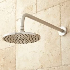 Signature Hardware Callas Thermostatic Shower System with Rainfall Shower Head and Hand Shower - Rough In Included -Signature Hardware Shop signature hardware 925945 shower head brushed nickel 106