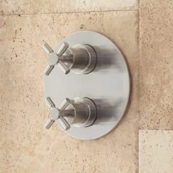 Signature Hardware Kennedy Thermostatic Tub and Shower System - Rough In Included -Signature Hardware Shop signature hardware 927732 valve trim brushed nickel 234