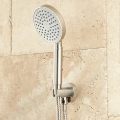 Signature Hardware Lattimore Shower System with Rainfall Shower Head and Hand Shower - Rough In Included -Signature Hardware Shop signature hardware 931419 hand shower brushed nickel 184