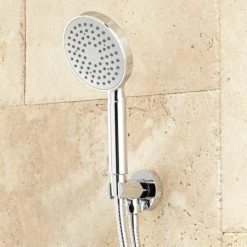 Signature Hardware Lattimore Shower System with Rainfall Shower Head and Hand Shower - Rough In Included -Signature Hardware Shop signature hardware 931419 hand shower chrome 424