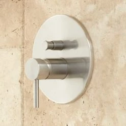 Signature Hardware Lattimore Shower System with Rainfall Shower Head and Hand Shower - Rough In Included -Signature Hardware Shop signature hardware 931419 valve trim brushed nickel 240