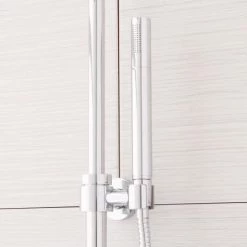 Signature Hardware Stiles Exposed Shower System with Rain Shower Head, Hand Shower and Hose - Rough In Included -Signature Hardware Shop signature hardware 931423 chrome detail 241