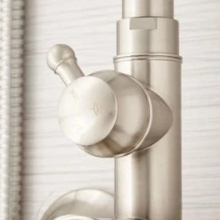 Signature Hardware Dolwick Exposed Shower System with Rain Shower Head, Hand Shower, and Hose - Rough In Included -Signature Hardware Shop signature hardware 939624 diverter detail 335