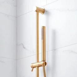 Signature Hardware Lentz Pressure Balanced Shower System with Shower Head, Hand Shower, Slide Bar, Shower Arm, Hose, and Valve Trim - Rough-In Included -Signature Hardware Shop signature hardware 953088 kv alternate image 232