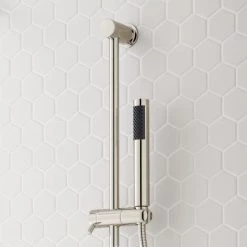 Signature Hardware Gunther Pressure Balanced Shower System with Shower Head, Hand Shower, Slide Bar, Shower Arm, Hose, and Valve Trim - Less Rough-In Valve -Signature Hardware Shop signature hardware 953361 8 12 1 8 l lv alternate image 28
